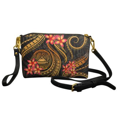 China Other printing small logo print ladies wallet on demand polynesia hawaii lady purse shoulder bag shoulder lady purse wholesale for sale