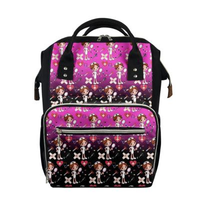 China Wholesale 3D Water Resistant Christmas Designer Baby Diaper Bag Tote Bag Backpack Baby Care Portable Travel Mum Bag for sale