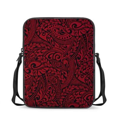 China Day Cross - Custom Logo Fabric Boy Fashion Messenger Bag Men's Promotional Polynesian Traditional Tribal Printing Body Bag Casual Shoulder Bag for sale