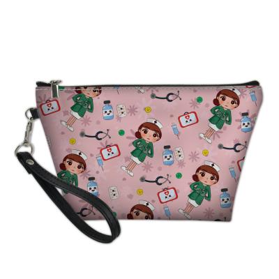 China Cute Printing Women Fashion Durable Design Nurse Small Cosmetic Bag Leisure Travel Pouch Bag Portable Cosmetic Bag for sale