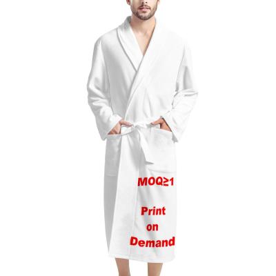 China Thermal Customized Printing On Demand Terry Pattern Hotel Bathrobes Real Mens Thermal Bathrobe Waffle Set Luxury Towels On Demand for sale