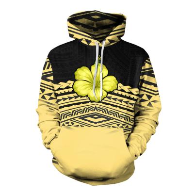 China Viable Polynesian Tribal Printed Fiber Material Men's Polyester Sweater Oversized Hoodies for sale