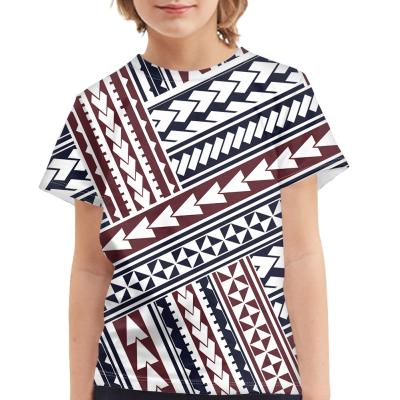 China Wholesale Custom Traditional Polynesian QUICK DRY Children's Clothing Shirt Boys Girls T-Shirts Tribal Printing Kids for sale