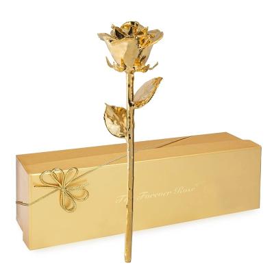 China New Eco-friendly Rose Flower Artificial Flowers Roses 24k Gold Gold For Valentine's Day Gift for sale