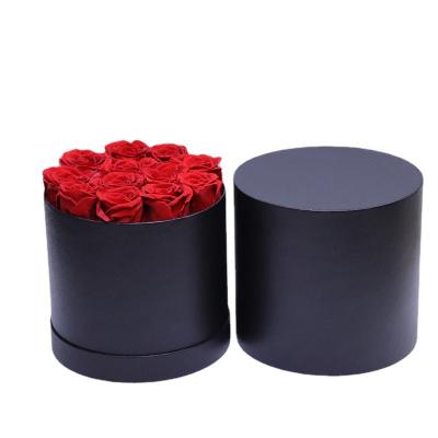 China Crafts Gift Christmas Valentine Mothers Day Gift Personalized Cut Flower Rose Box Round Cardboard Flower Fresh Box For Flower Packaging for sale