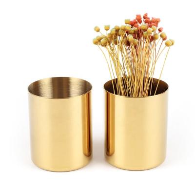 China Wholesale luxury simple table style metal gold factory concrete pen stand for sale