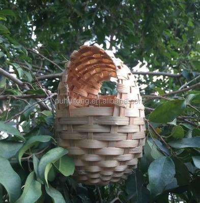 China Handmade bamboo nest and bird house for sale