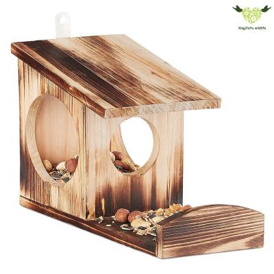 China Sustainable Squirrel Bird Feeder For Wooden Squirrel Hanging for sale