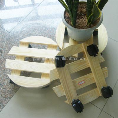 China Plant Pot Wooden Trolley for sale