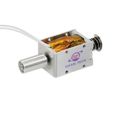 China OEM 1.5 Inch DC24V Frame Trombetta Small Push Micro Solenoid Vacuum Cleaner Stable Solenoid For Vacuum Cleaner for sale