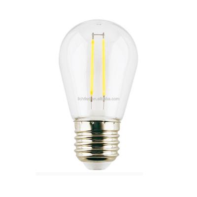 China S14 ST45 E27 2W Decorative Unbreakable Vintage Plastic Edison Light Bulbs For Decorative String Lights for sale