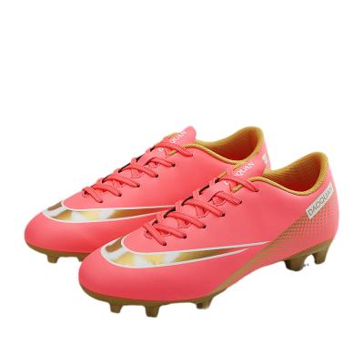 China Male Soccer Shoes And Student Feet Youth Grass Female Artificial Broken Nails Spikes Low Rubber Top Leather Campus Training Sneakers for sale