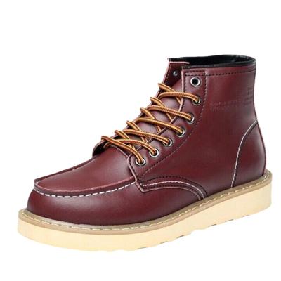 China Autumn and winter fashion Martin boots men's trend men's leather tooling men's lace-up shoes anti-slip middle help thickened noise casual cotton for sale