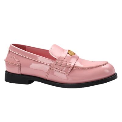 China New Arrival Flat Female Pump Cushioning Retro Shoes Chunky Heel Slip-On Leather Loafer Shoes For Women for sale