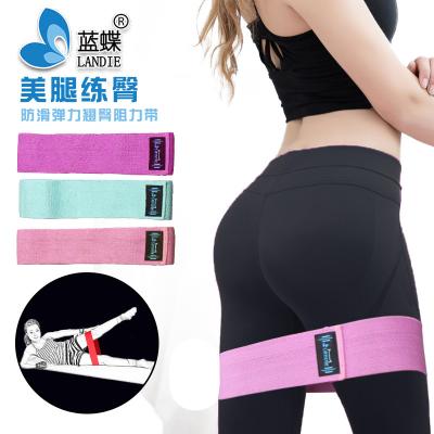 China custom wholesale 70%polyester+30%rubber Amazon fabric cotton glute circle booty bands hip resistance bands for sale