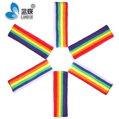 China All Sports Elastic Simple Mobile Wholesale Adults Rainbow Gift Top Headband Headband for sale