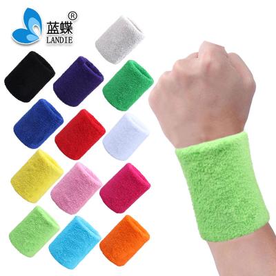 China All Adults Running 1 Piece Cotton Sweatband Wristband Wrist Band Gym Sports Refresher, White Sweatband for sale