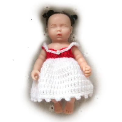 China 6 Inch Mini Miniature Realistic Newborn Baby Realistic Girl Doll With Hair Realistic Silicone Small Baby Dolls That Look Real for sale