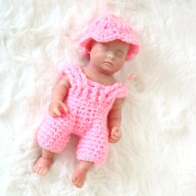 China 6 Inch Lifelike 0.13 Kg Real Silicone Reborn Baby - Doll Silicone Mini Reborn Baby Dolls Full Body for sale