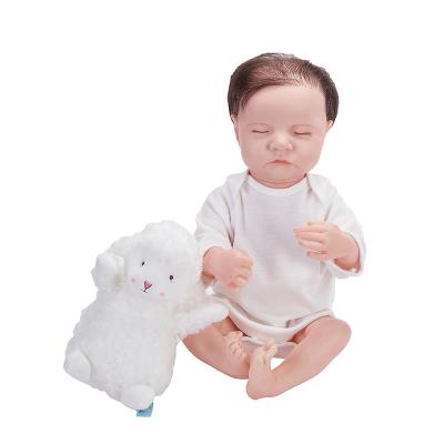 China 43cm Reborn Baby Dolls Bebe Doll Reborn Baby Sleeping Levi Lifelike Soft Body Real Silicone Newborn Cuddly Educational Soft Touch For Sale for sale