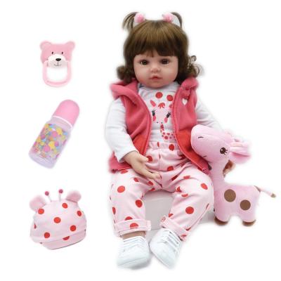 China Doll Limbs is Active Realistic Reborn Reborn Baby Dolls Soft Silicone 19inch Cloth Body Bebe Reborn Realista Doll for sale