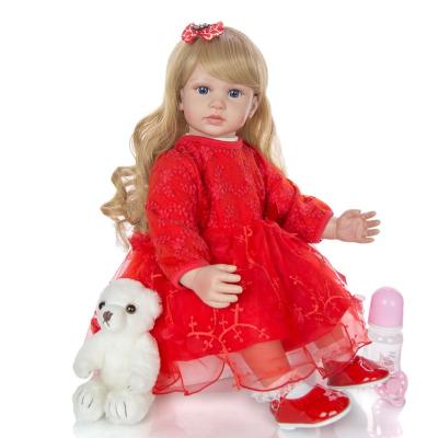 China Doll Limbs Is 24 Inch Reborn Soft Friend Reborn Baby Elegant Reborn Dolls 60 Cm Body Cloth Vinyl Children Princess Doll Lifelike Boneca for sale