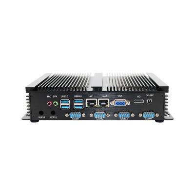 China Support Intel Core i5 3317U Fanless Industrial Desktop PC 4 COM RS232 Dual Mini Industrial Cheap Fanless Display for sale