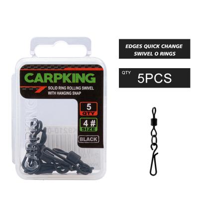 China CK9210 8PCS Stainless Steel Carp Fishing Hook Oval CHOD Fishing Line Ring Link Stainless Steel Quick Change Bearing Clips Swivel Connector for sale