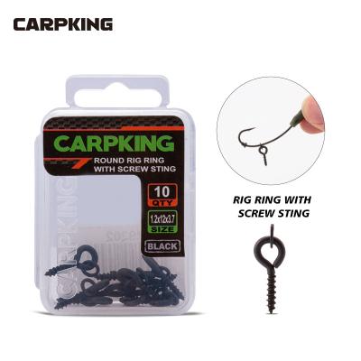 China Used With Boilies CK9202 10PCS Carp Fishing Boilie Screw Peg With Ring Swivel D-installation CHOD Rig Terminal Bait Holder Screw Carp Fishing Accessories for sale