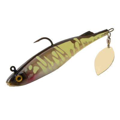 China 2021 Lead+ABS Plastic 8806 SPINTER Fishing Lures 140mm 170mm 210mm Big Soft 3D Printing Swim Baits With Spoon On Tail Soft Action Sinking Lures for sale