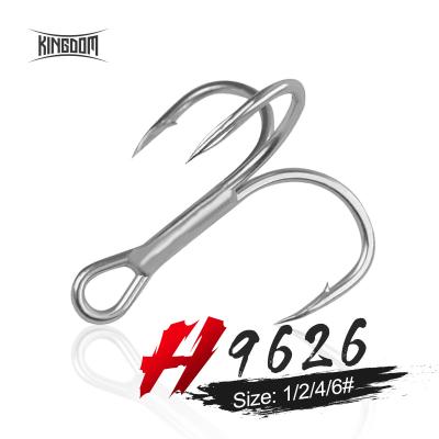 China Outdoor Fishing Activity Hook 9626 High Quality Carbon Steel Hot Selling Black and Red Cool 3x Saltwater Treble Hooks for sale