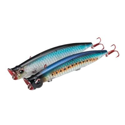 China OEM 3508 ABS Plastic Wobblers Snap Action Unpainted Good White Hard Floating Baits Bass Popper Jerkbait Fishing Lure for sale