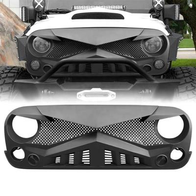 China Matte Black Hawke Front Grille Luxury Grill For Jeep Wrangler 2007-2017 JK JkU Rubicon Sahara Sport for sale