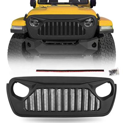 China Luxury Cowboy JL Front Grille Compatible For 2018-2021 Jeep Wrangler Gladiator JL JT Accessories Matte Black Bumper Mesh Grill for sale