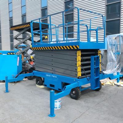 China Safety Easy Operation Good Quality Movable Hydraulic Scissor Lift Platform For Painting for sale