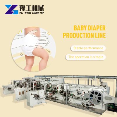 China Factory Baby Diaper Production Line High Capacity Baby Diaper Machine Production Line Making Machine for sale