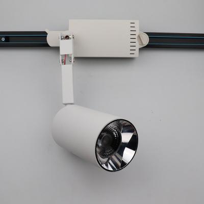 China Zoomable Industrial Commercial Mall Free Sample Angle Rail Aluminum Adjustable 48V Cylinder 10W/20W/30W Magnetic Spotlight for sale