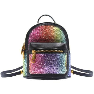 China Fashion Shiny Mini Backpack Fashionable Sequin Shoulder Bags Leather Daypack for Women Teenagers Girls for sale