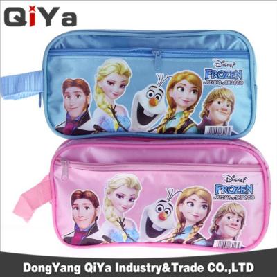 China Wholesale Eco-Friendly Cute Frozen Students Big Costom Cartoon Novel School Pencil Case/Bag With Double Zipper for sale