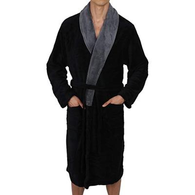 China Thermal Mens Flannel Robe Sleepwear Bathrobe Nightgown for sale