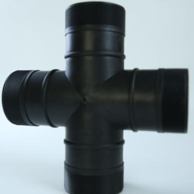 China Customizable Irrigation Pipe Tee For Drip Irrigation Cross Way for sale