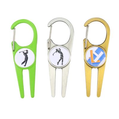 China Golf Club Carabiner Hook Ball Marker Holder Golf Digging Tool Golf Digging Tool for sale