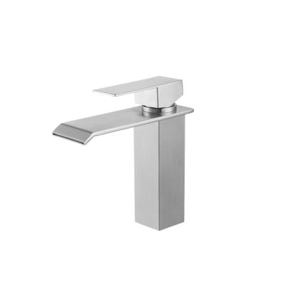 China Basin Bathroom Mixer Taps Single Lever Metered Waterfall Brass Taps Hot And Cold Faucet for sale