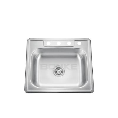 China With Faucet cUPC Certificated North American Kitchen Sink Topmount Single Bowl Sink KTS2522 Sink for sale