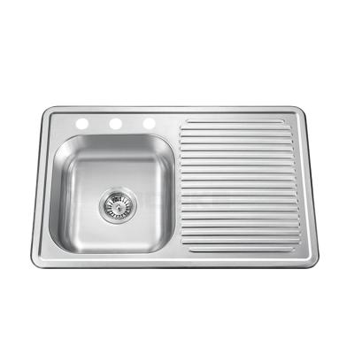 China With Faucet Easy Install Topmount 20 Gauge 304 Stainless Steel Scratch Resistant Premium Satin Finish Kitchen Sink cUPC Certified for sale