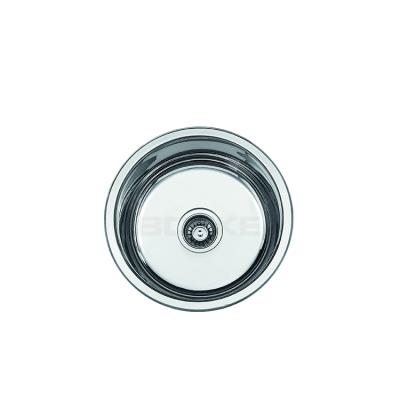 China Without Faucet KIR410 Round Sink , Stainless Steel Kitchen Sink for sale