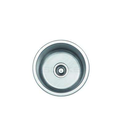 China Without Faucet Single Bowl Round 450mm Round Sink Stainless Steel Sink for sale