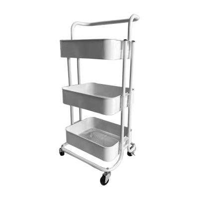 China Plastic Serving Cart Metal Shelf 5 Tier Microwave Cart 3 Shelf Serving Trolley Metal Robot Food Cart Shelf Storage Trolley Cart for sale