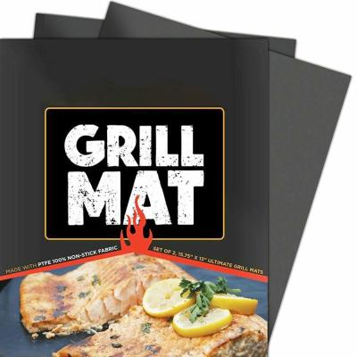 China 0.3MM Grill Accessories Dustproof PTFE Heavy Duty Bake Oven Liner Non Stick Thick Grill BBQ BBQ Mat for sale