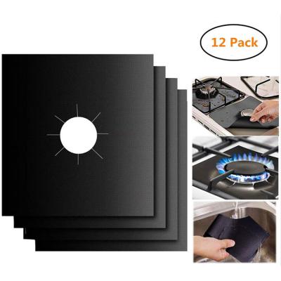 China Food Grade Dishwasher Safe Black 270*270mm Stovetop Non-Stick Easily Cleaned Gas Stove Cover Protector for sale